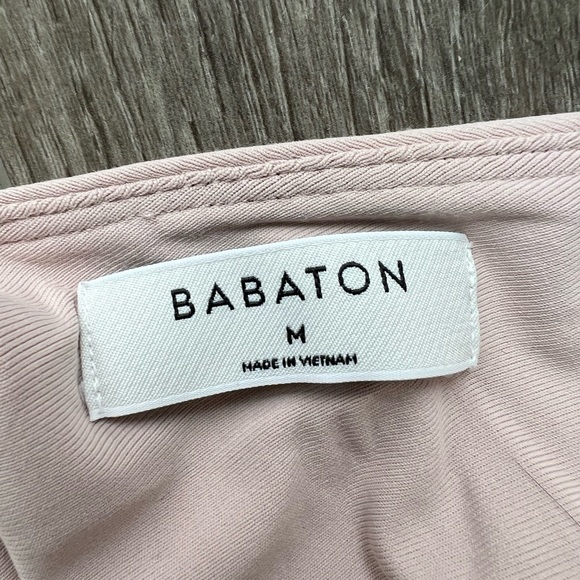 Nude V Neck bodysuit with thong back. Babaton brand. - Picture 3 of 3